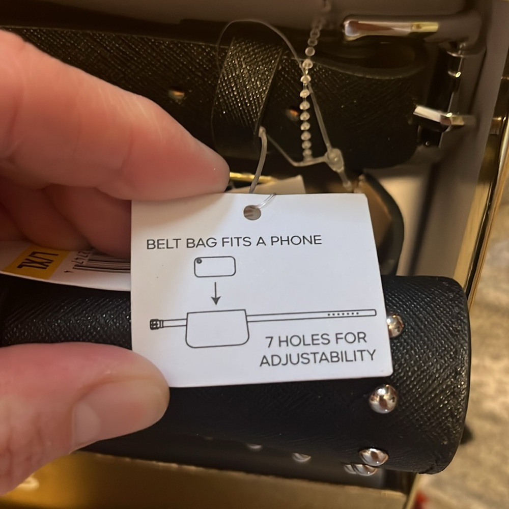 NWT Michael Kors Black Studded Envelope Belt bag - Picture 4 of 4